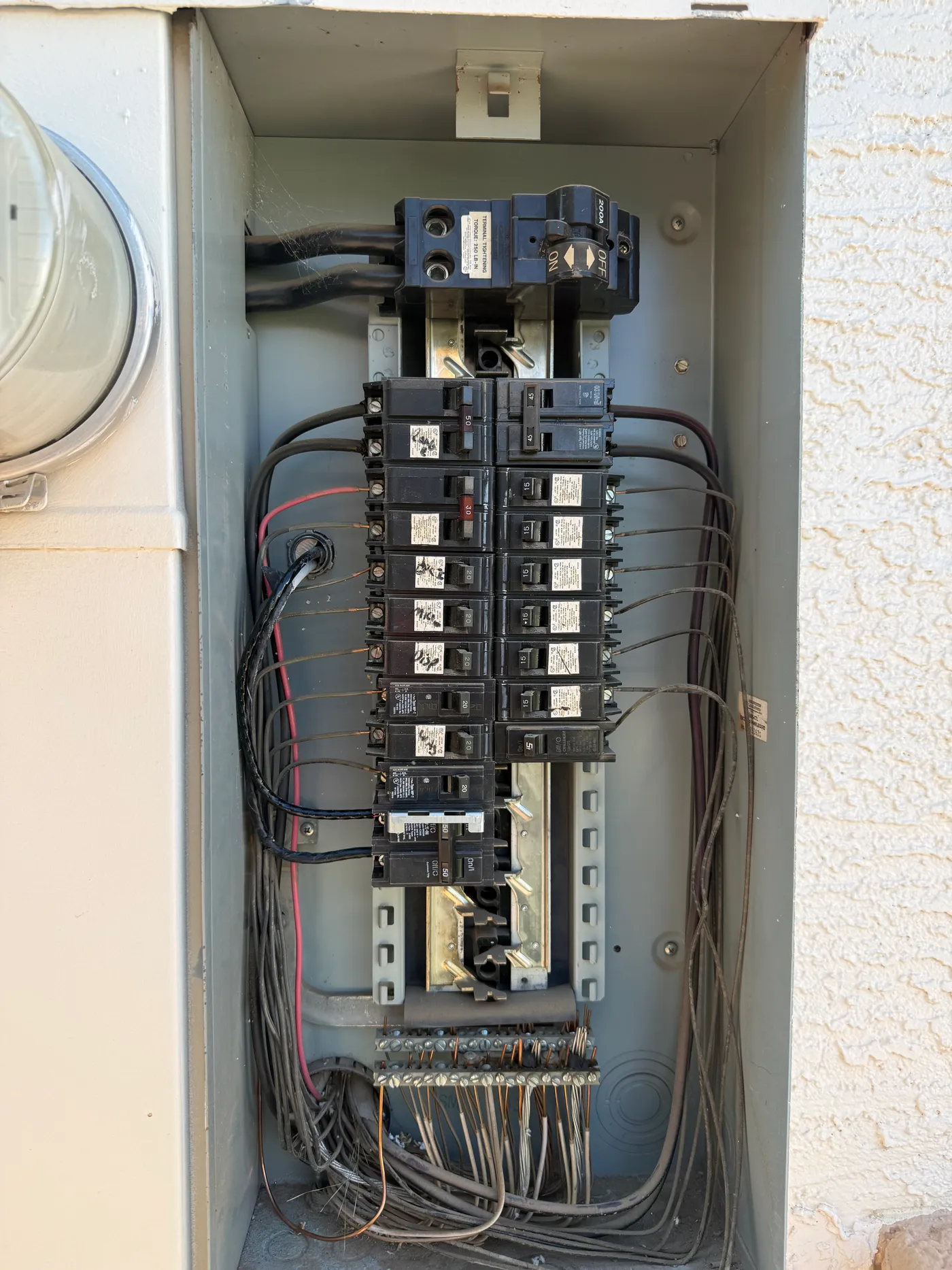 Panel view after the installation work.